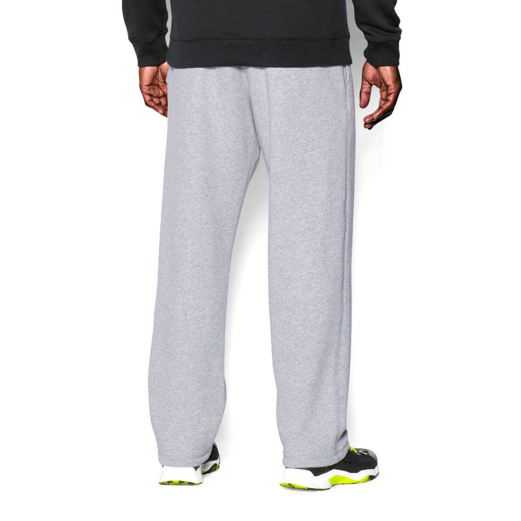 Under Armour Men's True Grey Heather/Black Rival Fleece Pants