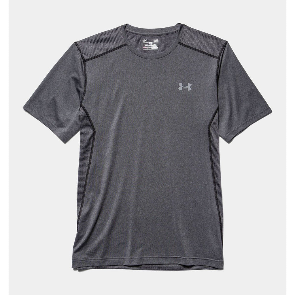 Under Armour Men's Carbon Heather UA Raid Short Sleeve T-Shirt