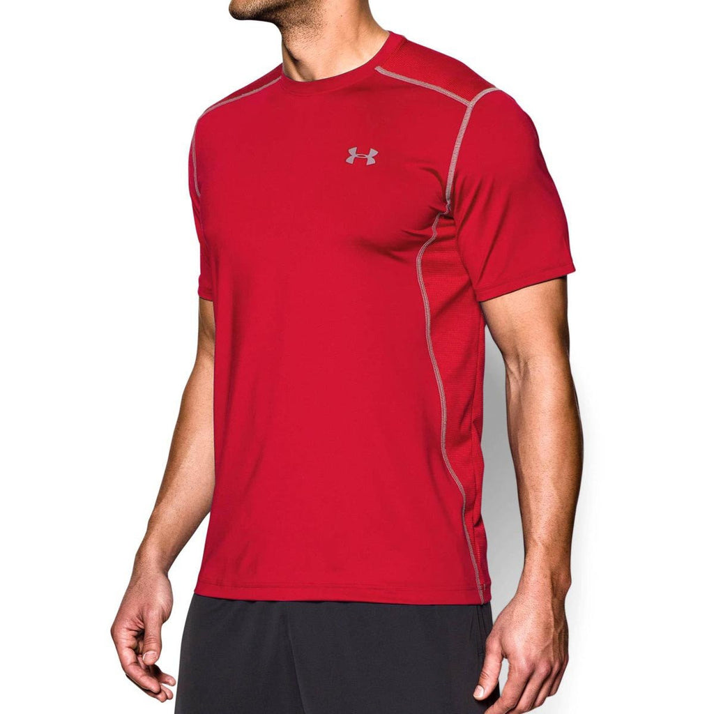 Under Armour Men's Red UA Raid Short Sleeve T-Shirt