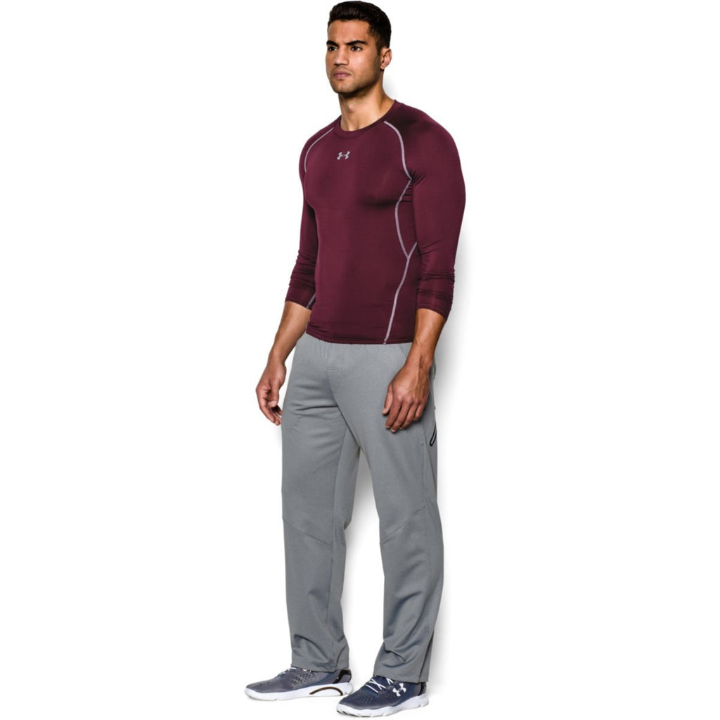 Under Armour Men's Burgundy HeatGear Armour L/S Compression Shirt