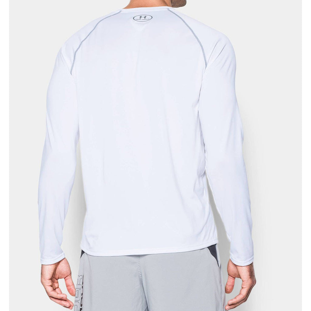 Under Armour Men's White UA Tech L/S T-Shirt