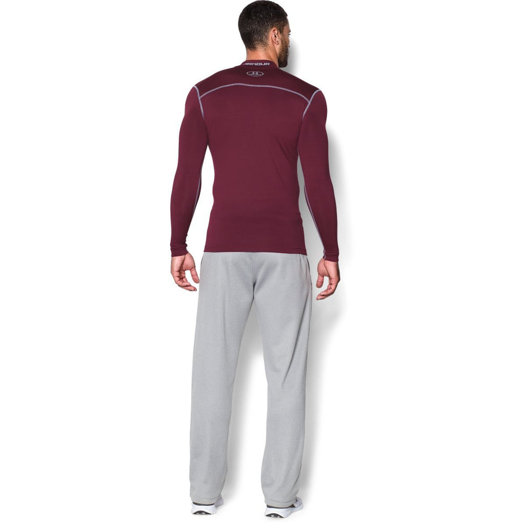 Under Armour Men's Maroon ColdGear Armour Compression Mock