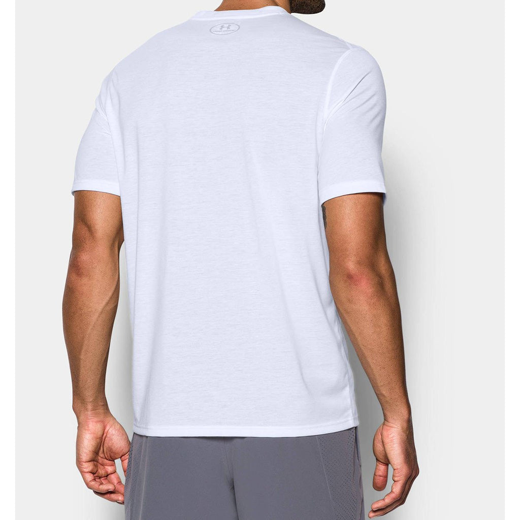 Under Armour Men's White UA Threadborne Short Sleeve Shirt