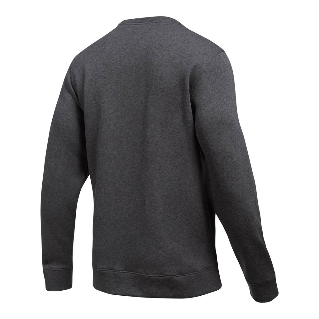 Under Armour Men's Carbon Heather Hustle Fleece Crew Neck Sweatshirt