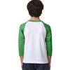 Next Level Youth Kelly/White CVC 3/4-Sleeve Raglan Tee