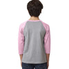 Next Level Youth Lilac/Dark Heather Gray CVC 3/4-Sleeve Raglan Tee