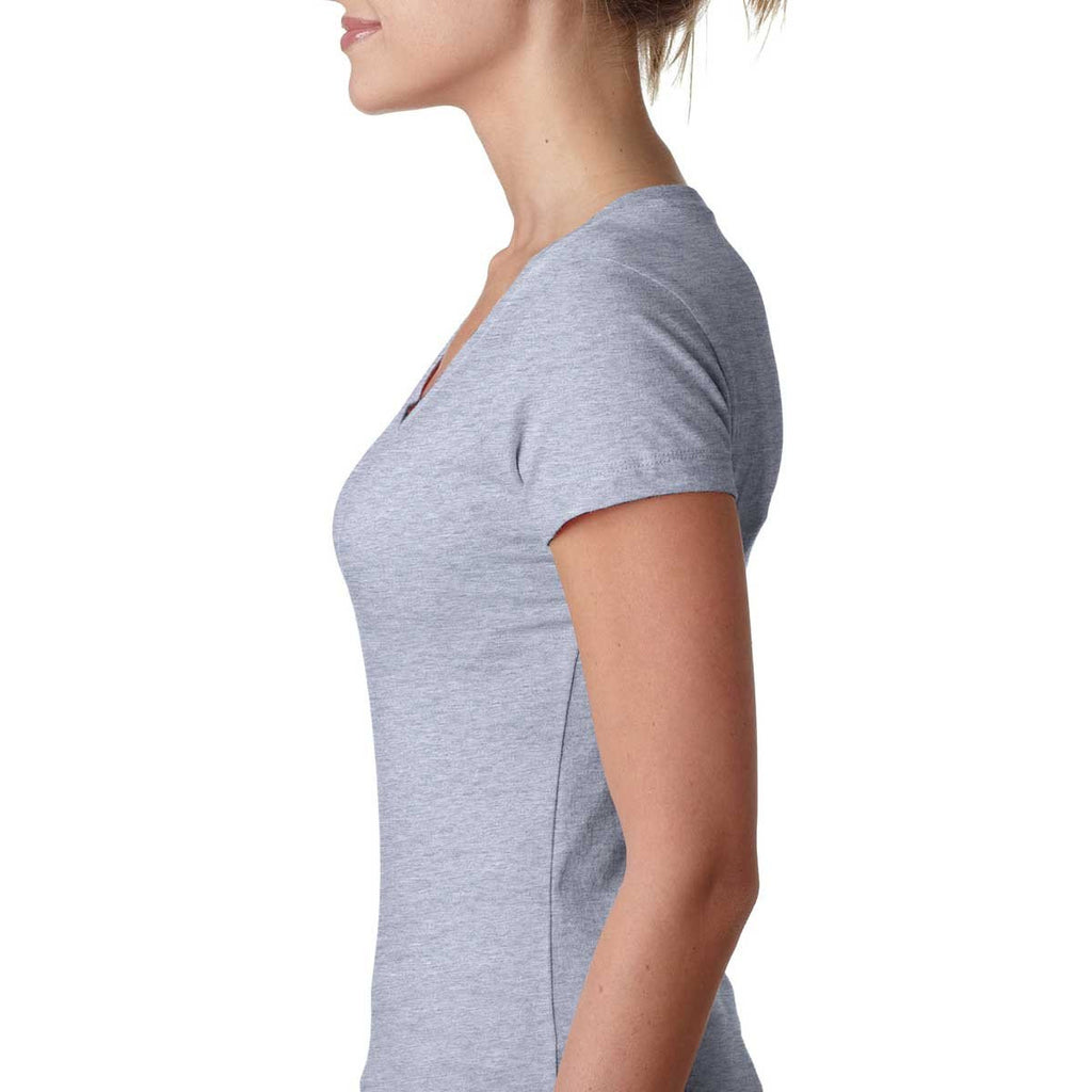 Next Level Women's Heather Gray Sporty V-Neck Tee