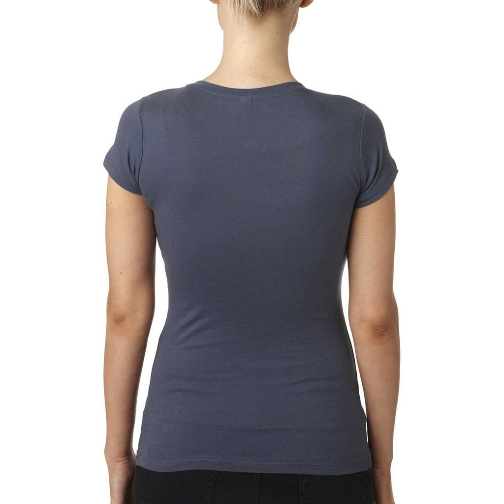 Next Level Women's Indigo Sporty V-Neck Tee