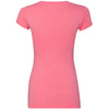 Next Level Women's Neon Heather Pink Sporty V-Neck Tee