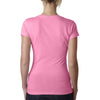 Next Level Women's Neon Heather Pink Sporty V-Neck Tee