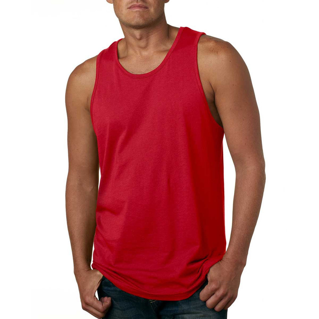 Next Level Men's Red Premium Jersey Tank