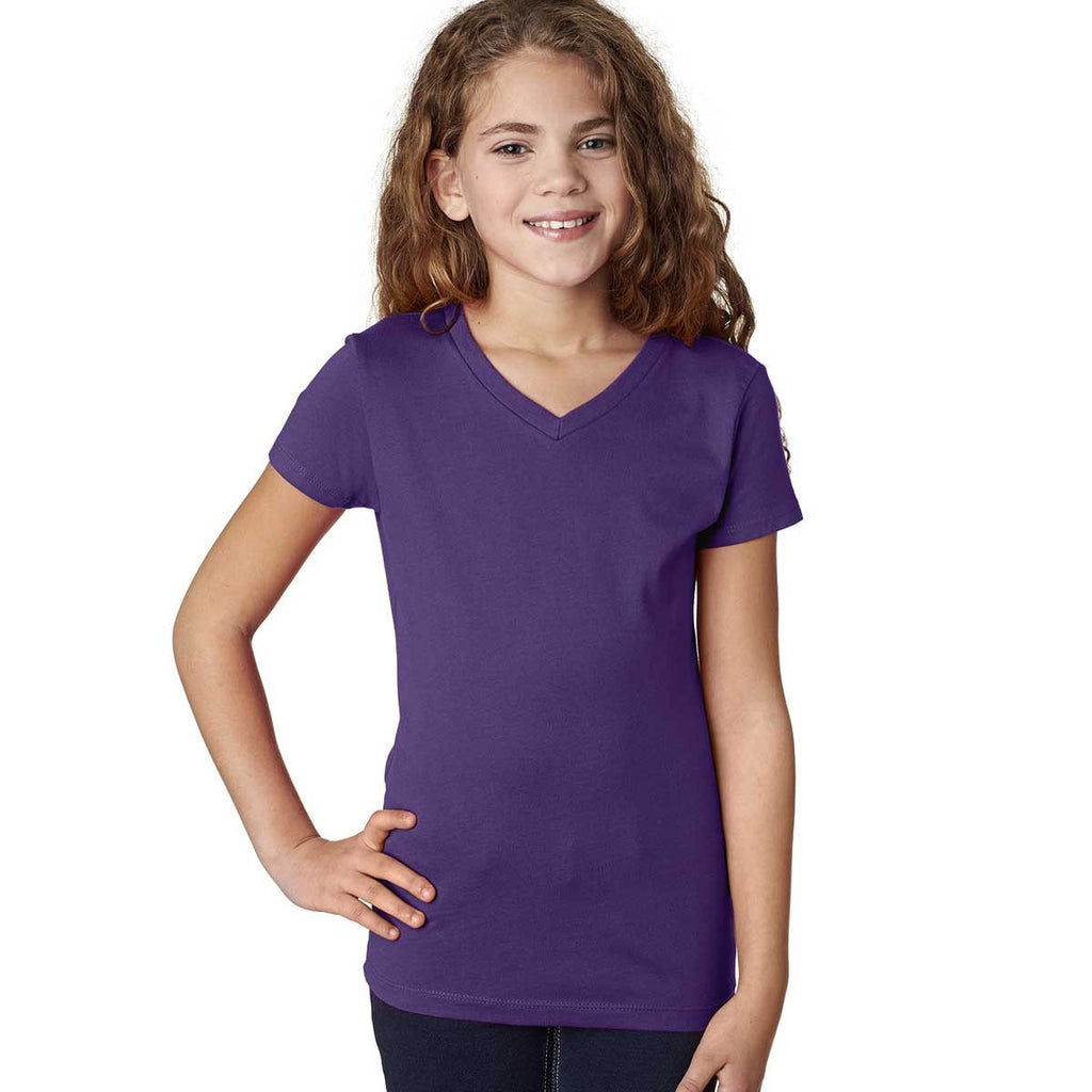 Next Level Girl's Purple Rush Adorable V-Neck Tee