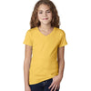 Next Level Girl's Vibrant Yellow Adorable V-Neck Tee