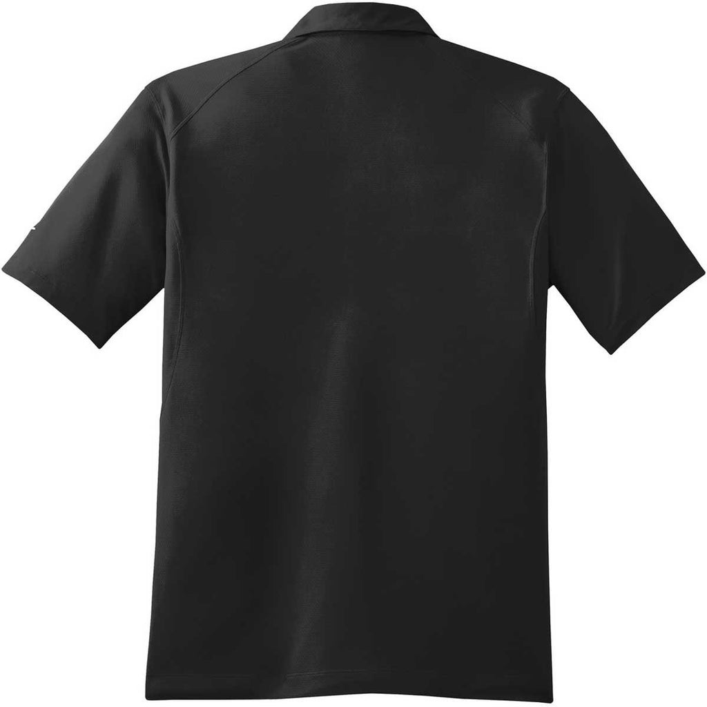 Nike Men's Black Dri-FIT S/S Mini Texture Polo