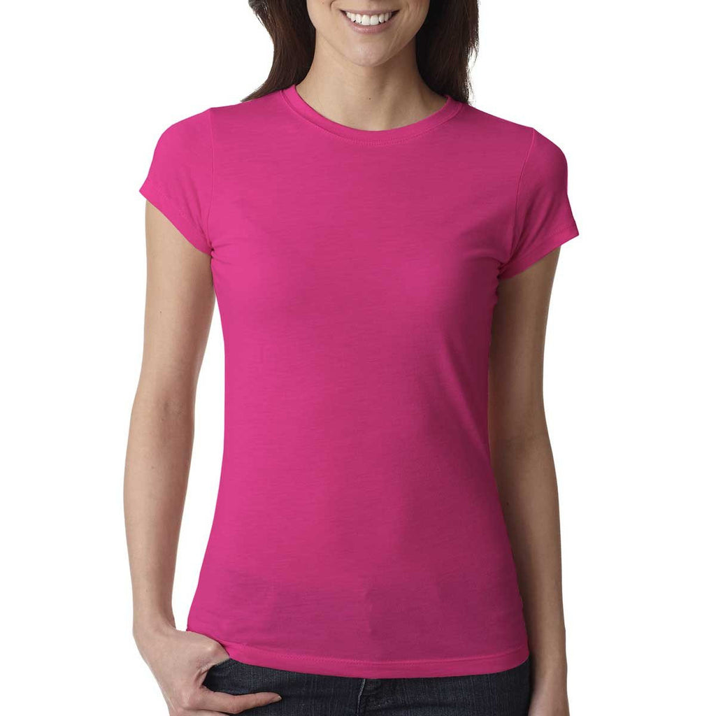 Next Level Women's Raspberry Poly/Cotton Short-Sleeve Tee