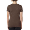 Next Level Women's Espresso Poly/Cotton V Neck Tee