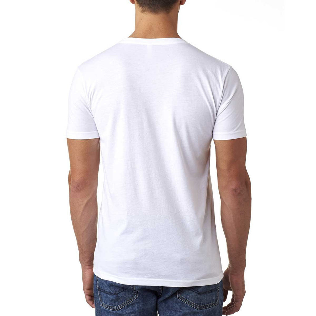 Next Level Men's White CVC Tee with Pocket