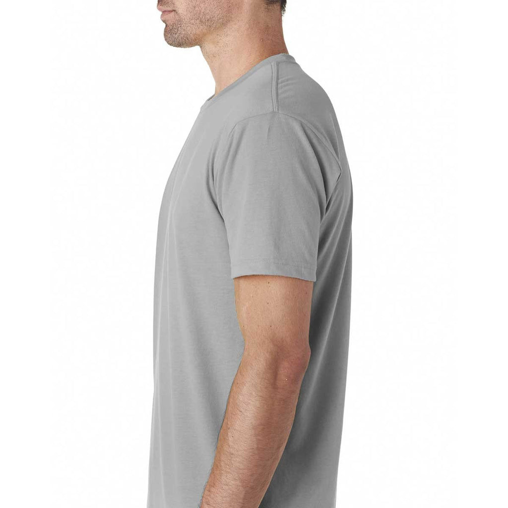 Next Level Men's Light Gray Premium Fitted Sueded Crew