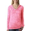 Next Level Women's Neon Pink Burnout Hoodie