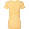 Next Level Women's Banana Cream Burnout Deep V Tee