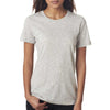 Next Level Women's Light Grey Slub Crew Tee