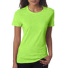 Next Level Women's Neon Green Slub Crew Tee