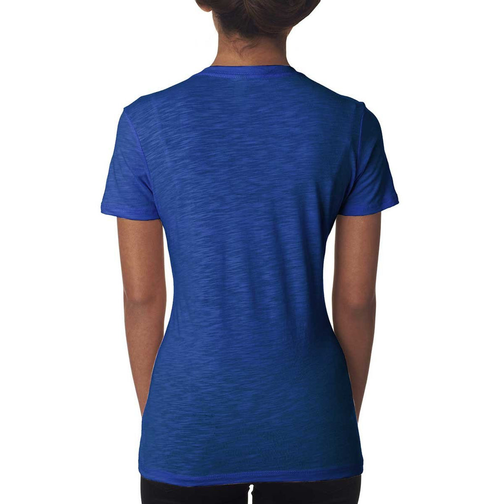 Next Level Women's Royal Slub Crew Tee