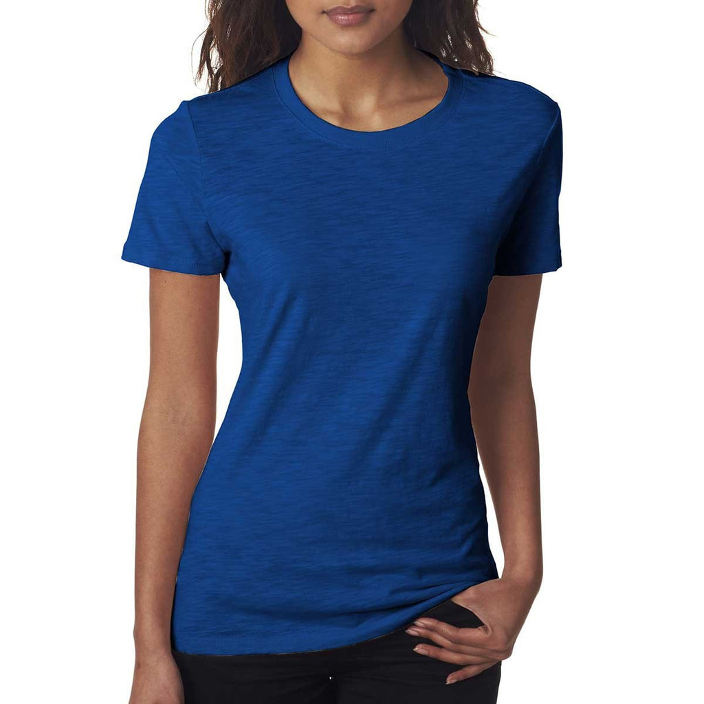 Next Level Women's Royal Slub Crew Tee