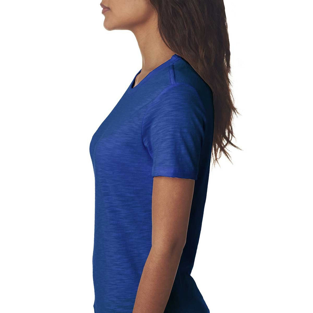 Next Level Women's Royal Slub Crew Tee