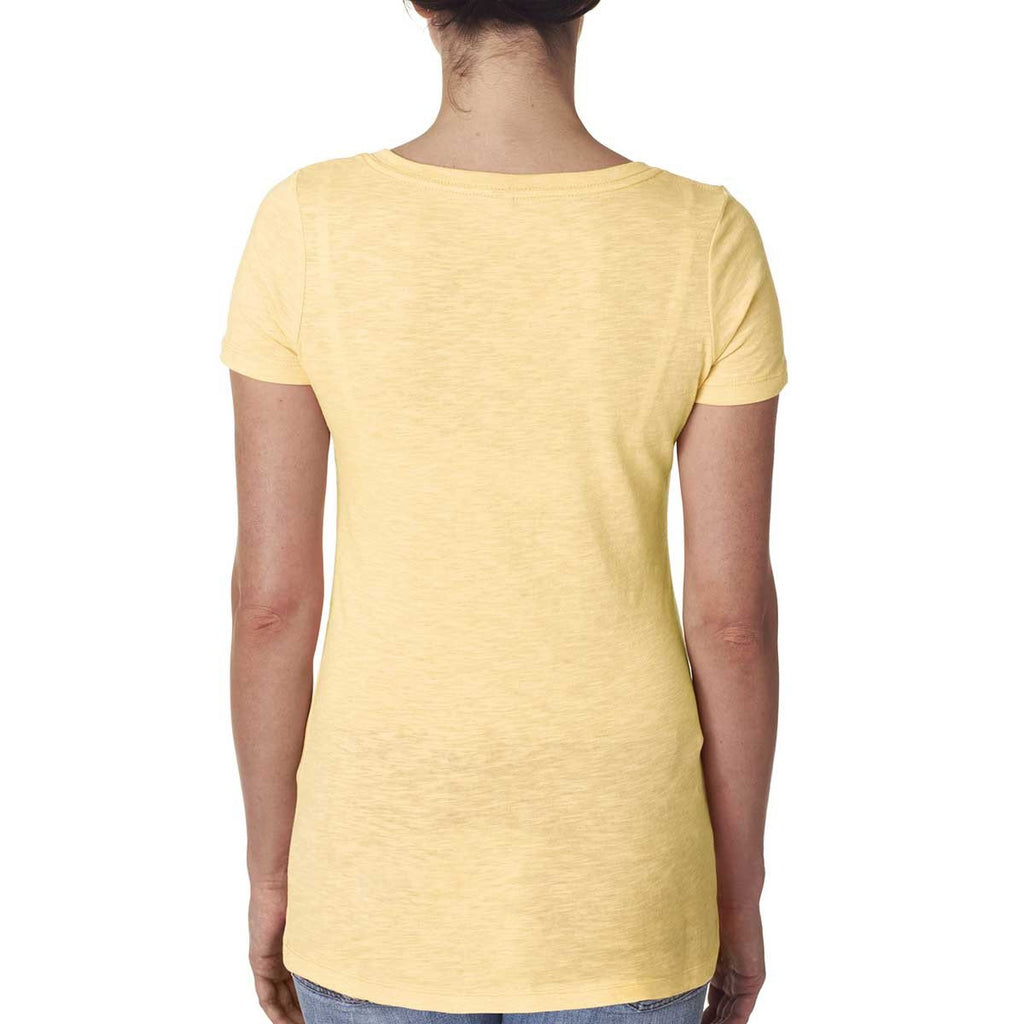 Next Level Women's Banana Cream Slub Crossover V-Neck Tee