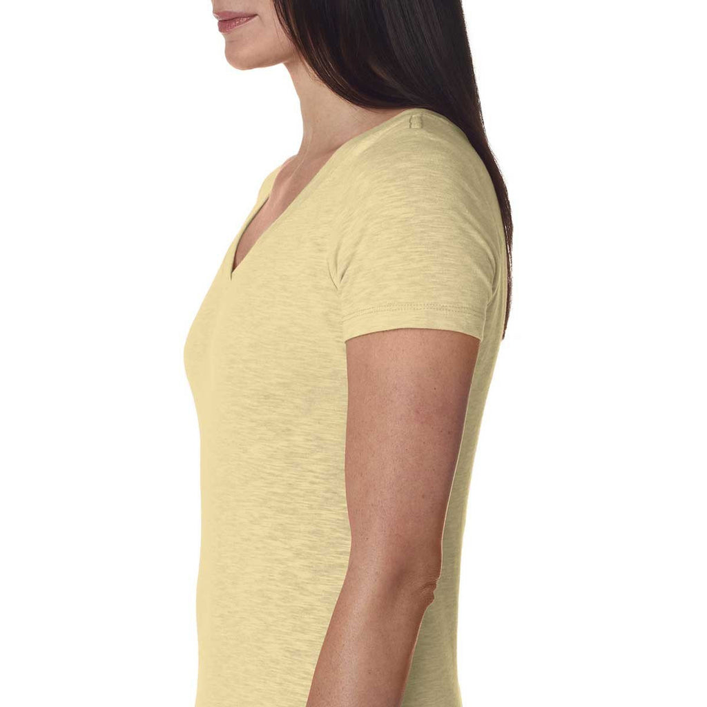 Next Level Women's Banana Cream Slub Crossover V-Neck Tee