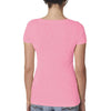 Next Level Women's Hot Pink Slub Crossover V-Neck Tee