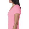 Next Level Women's Hot Pink Slub Crossover V-Neck Tee