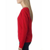 Next Level Women's Red Terry Long-Sleeve Scoop Tee