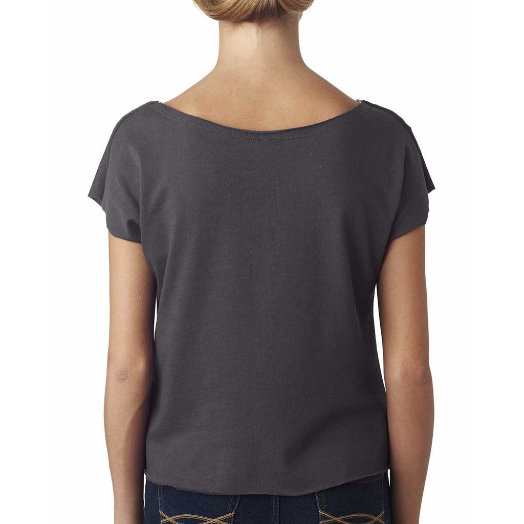 Next Level Women's Dark Gray Terry Dolman Tee