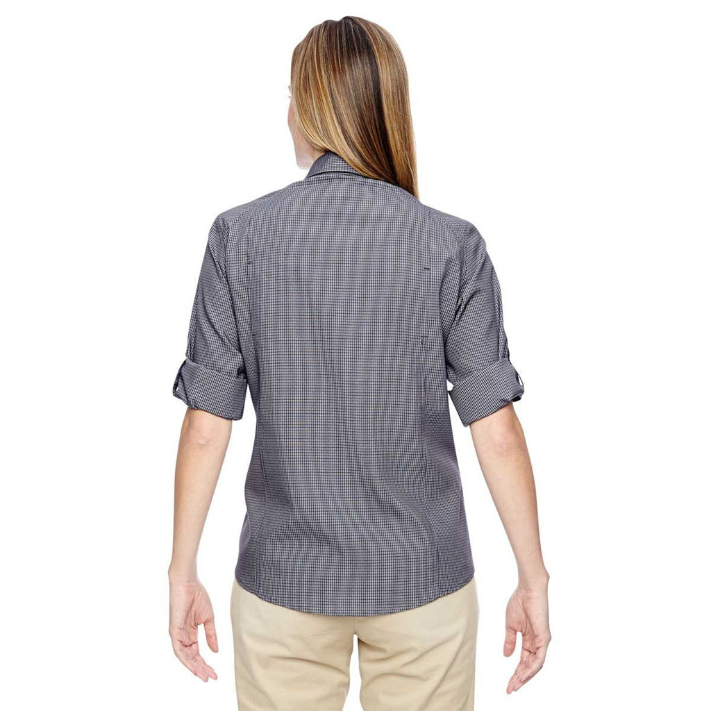 North End Women's Navy Excursion F.B.C. Textured Performance Shirt