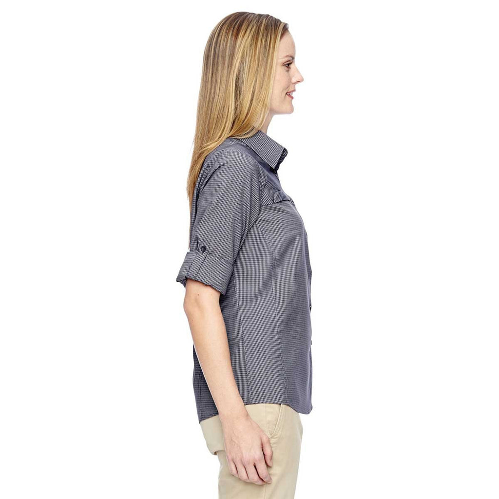 North End Women's Navy Excursion F.B.C. Textured Performance Shirt