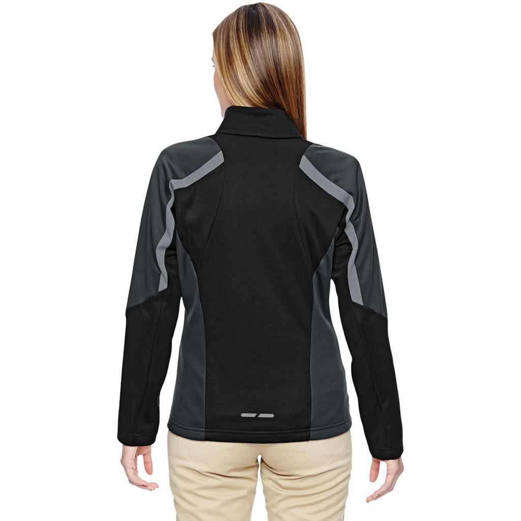 North End Women's Black Strike Colorblock Fleece Jacket