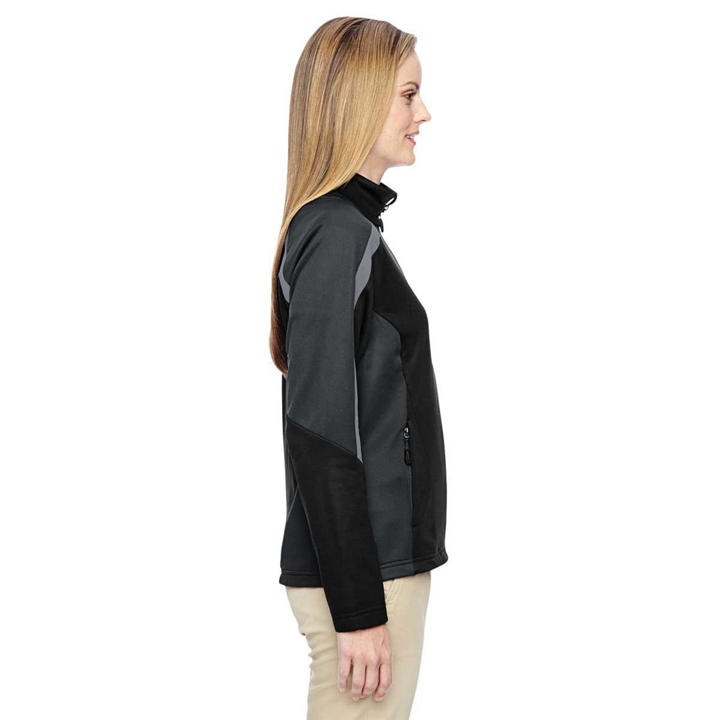 North End Women's Black Strike Colorblock Fleece Jacket