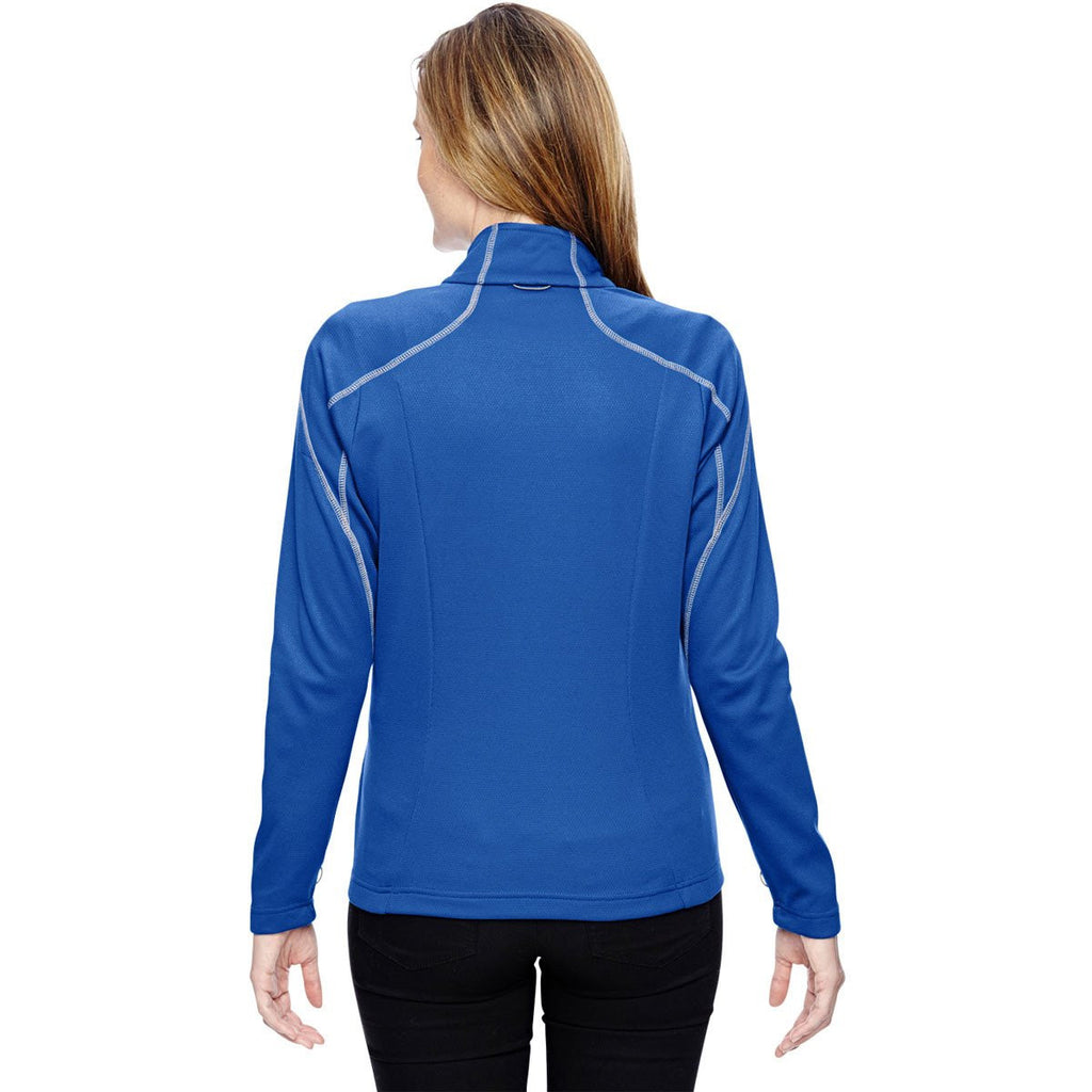 North End Women's Nautical Blue Two-Tone Brush Back Jacket