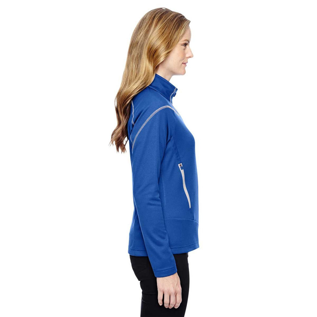 North End Women's Nautical Blue Two-Tone Brush Back Jacket