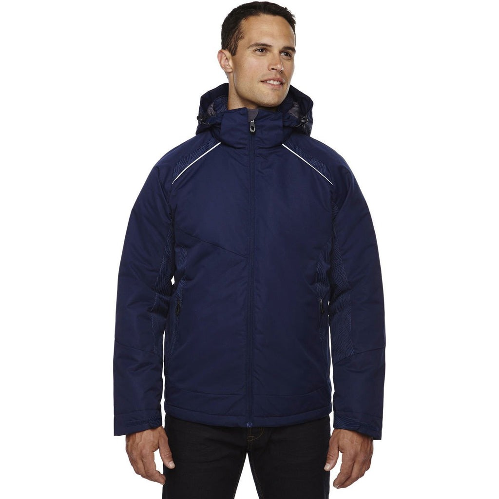 North End Men's Night Linear Insulated Jacket with Print