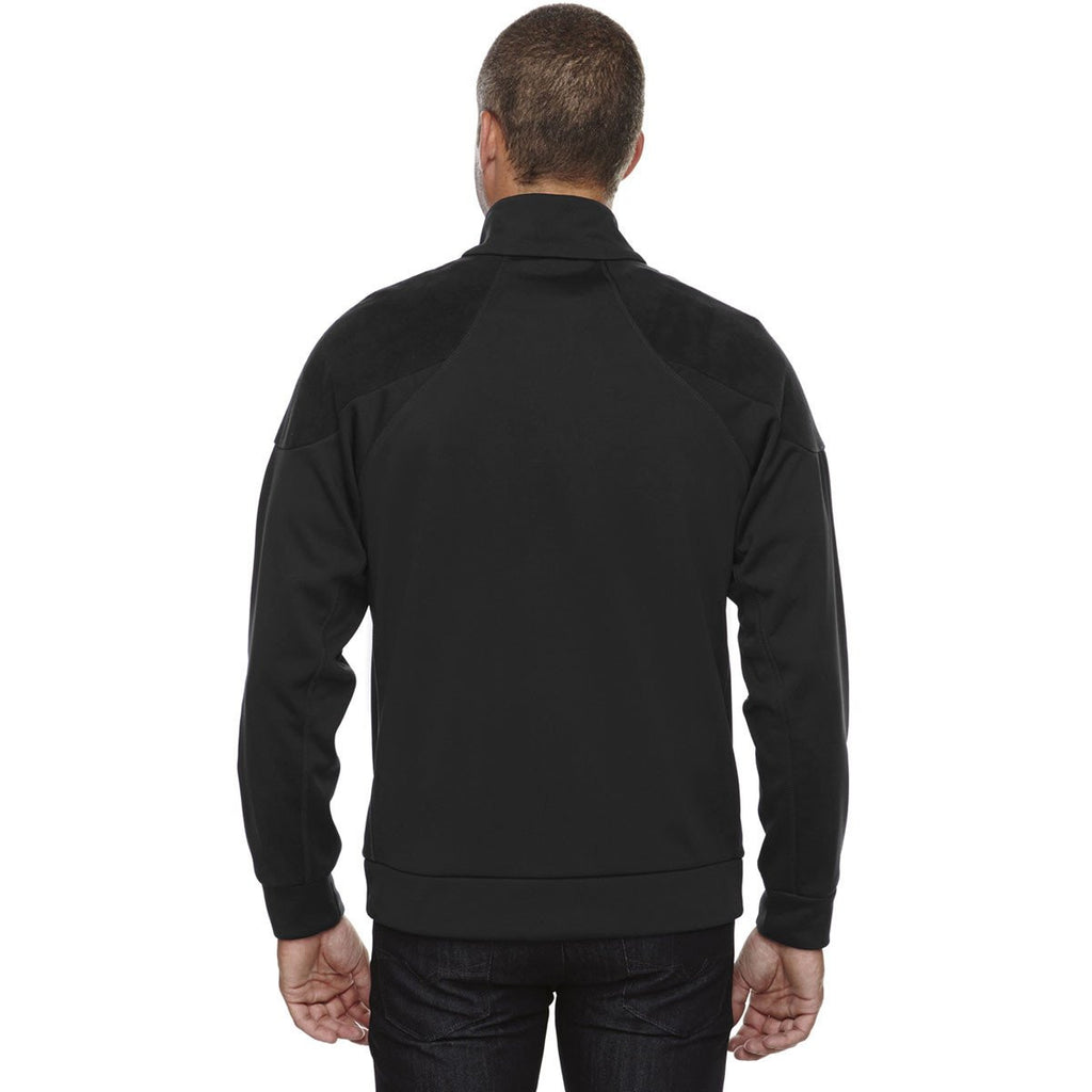 North End Men's Black Evoke Bonded Fleece Jacket