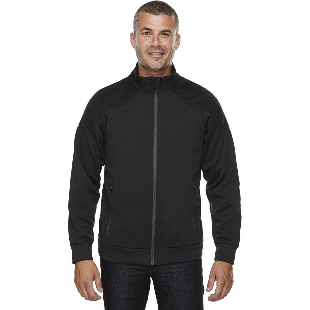 North End Men's Black Evoke Bonded Fleece Jacket