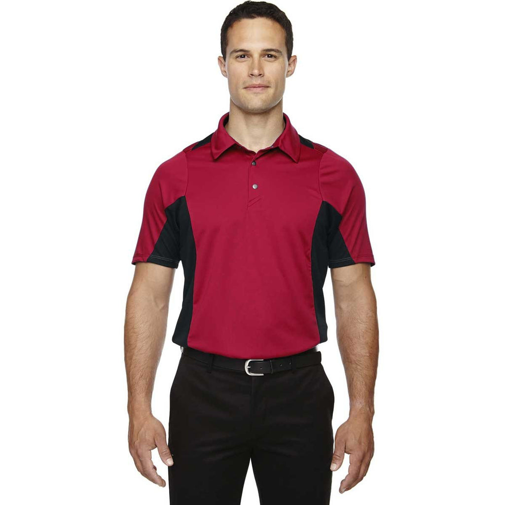 North End Men's Olympic Red Rotate Quick Dry Performance Polo