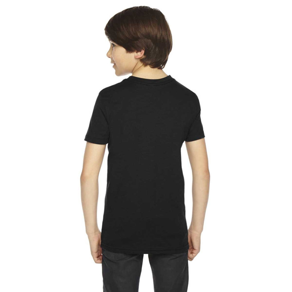 American Apparel Youth Black 50/50 Poly-Cotton Short Sleeve Tee