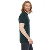 American Apparel Unisex Black Aqua 50/50 Short Sleeve Tee