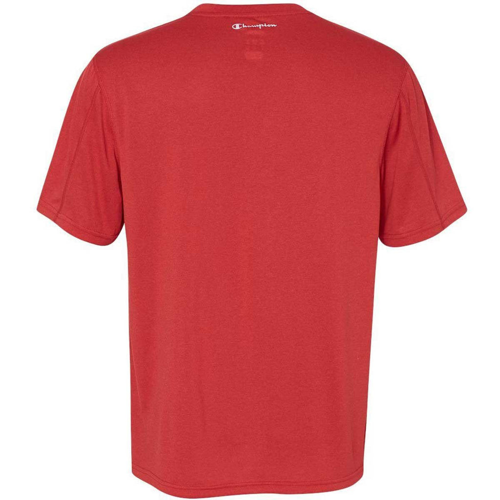 Champion Men's Scarlet Heather Vapor 4-Ounce T-Shirt