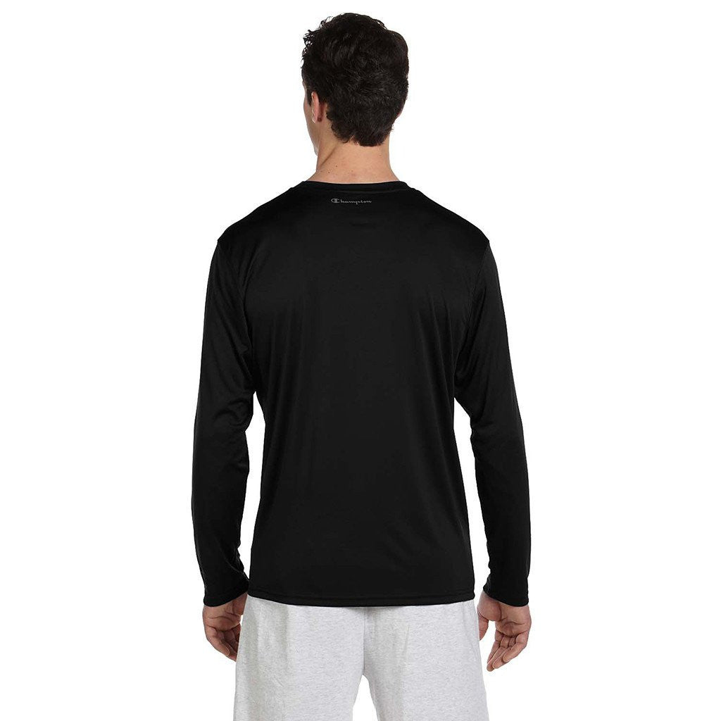 Champion Men's Double Dry Black L/S Performance T-Shirt