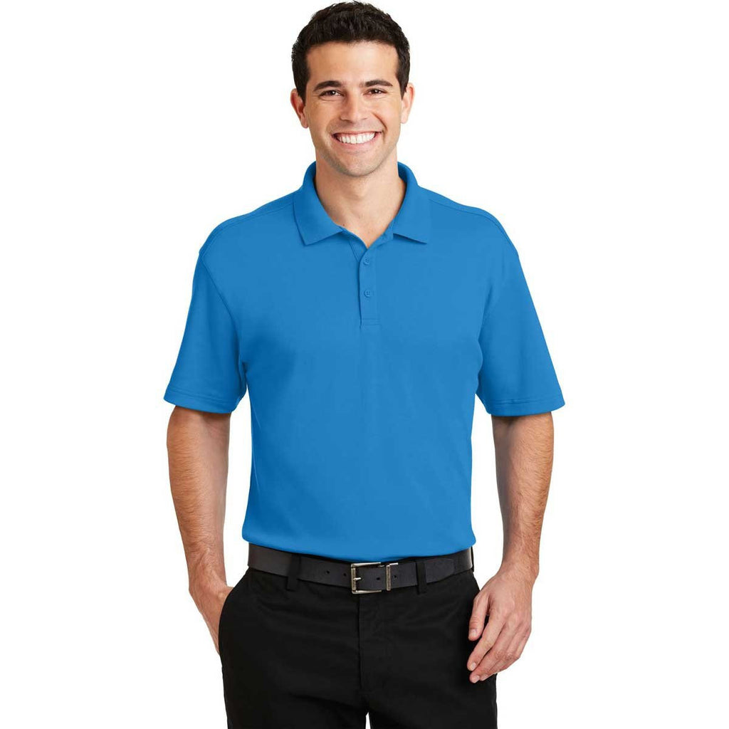 Port Authority Men's Brilliant Blue Silk Touch Interlock Performance Polo